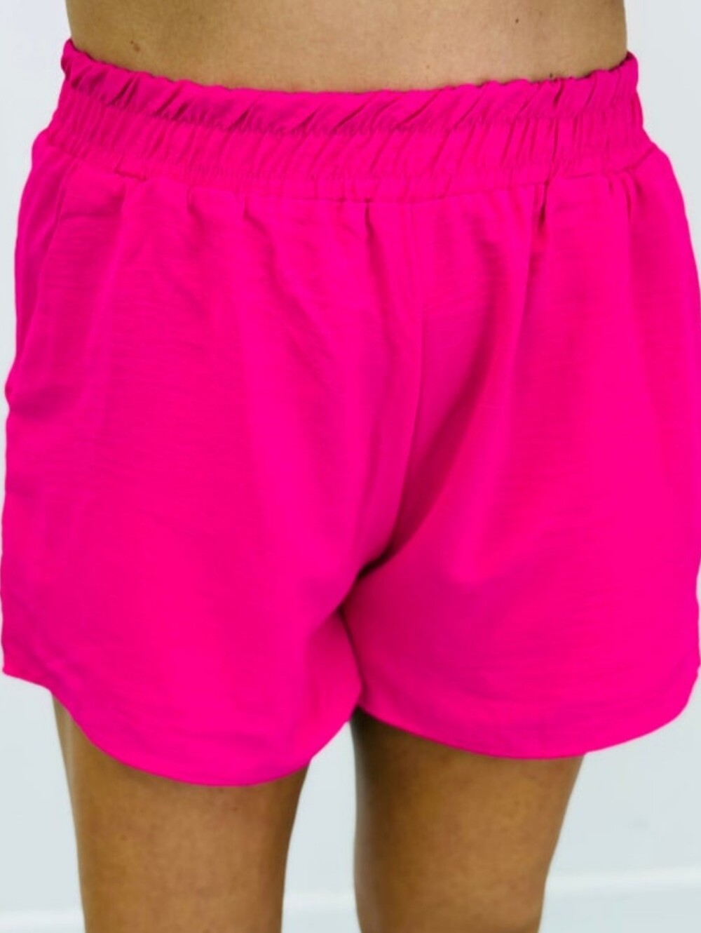 Hot Pink Two-Piece Short Set - Casual Button-Up Top & Shorts - Picture 4 of 4